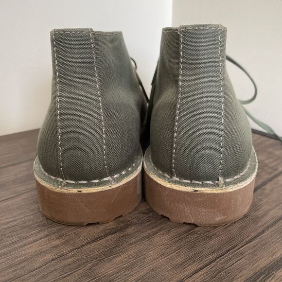 LL Bean Chukkas Ankle‎ Boots Green Canvas Women’s Size 7 Photo Sample RARE - Picture 4 of 10